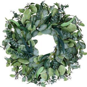 26 Artificial Eucalyptus Wreaths for Front Door for All Seasons, Home Wall Decor